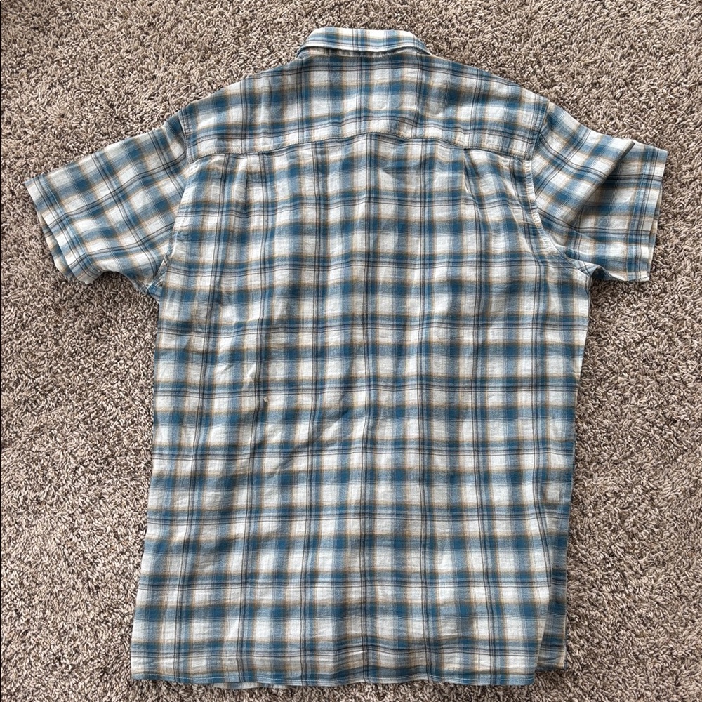 Kuhl Born in the Mountains Plaid Short Sleeve Button Up Shirt Mens Medium - Picture 4 of 4
